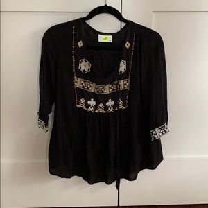 Solito embroidered peasant top